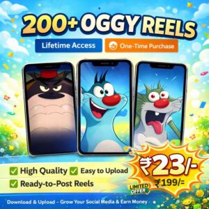 200+ Oggy Reels Bundle | Funny Cartoon Short Videos (Lifetime Access)
