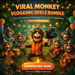 Viral Monkey Vlogging Reels Bundle
